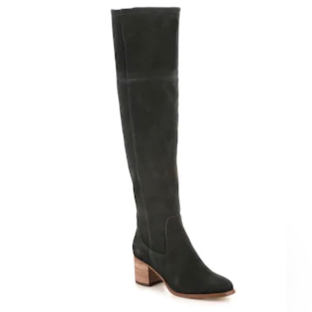 Marc Fisher Black Over the Knee Boots with Block Heel Size 6.5